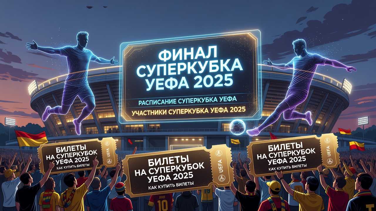 Финал Суперкубка УЕФА 2025: какие команды сыграют, где пройдет матч и как купить билеты