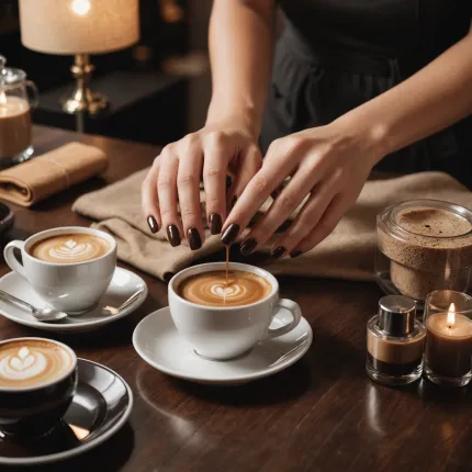 Кофейный маникюр — тренд с теплыми оттенками коричневого: идеальное решение для вашей осенней палитры