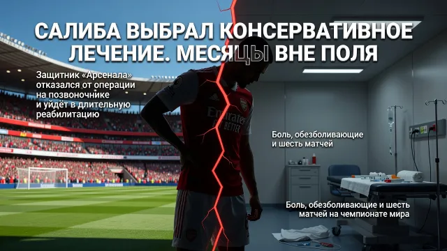 Салиба выбрал консервативное лечение. Месяцы вне поля